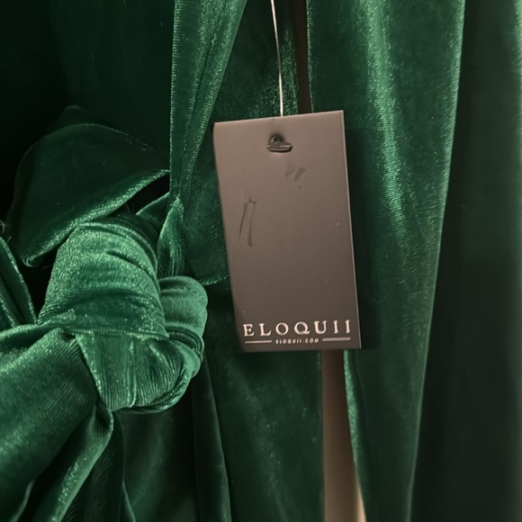 Velvet Dark Green Mock Wrap Dress NWOT - Picture 6 of 9